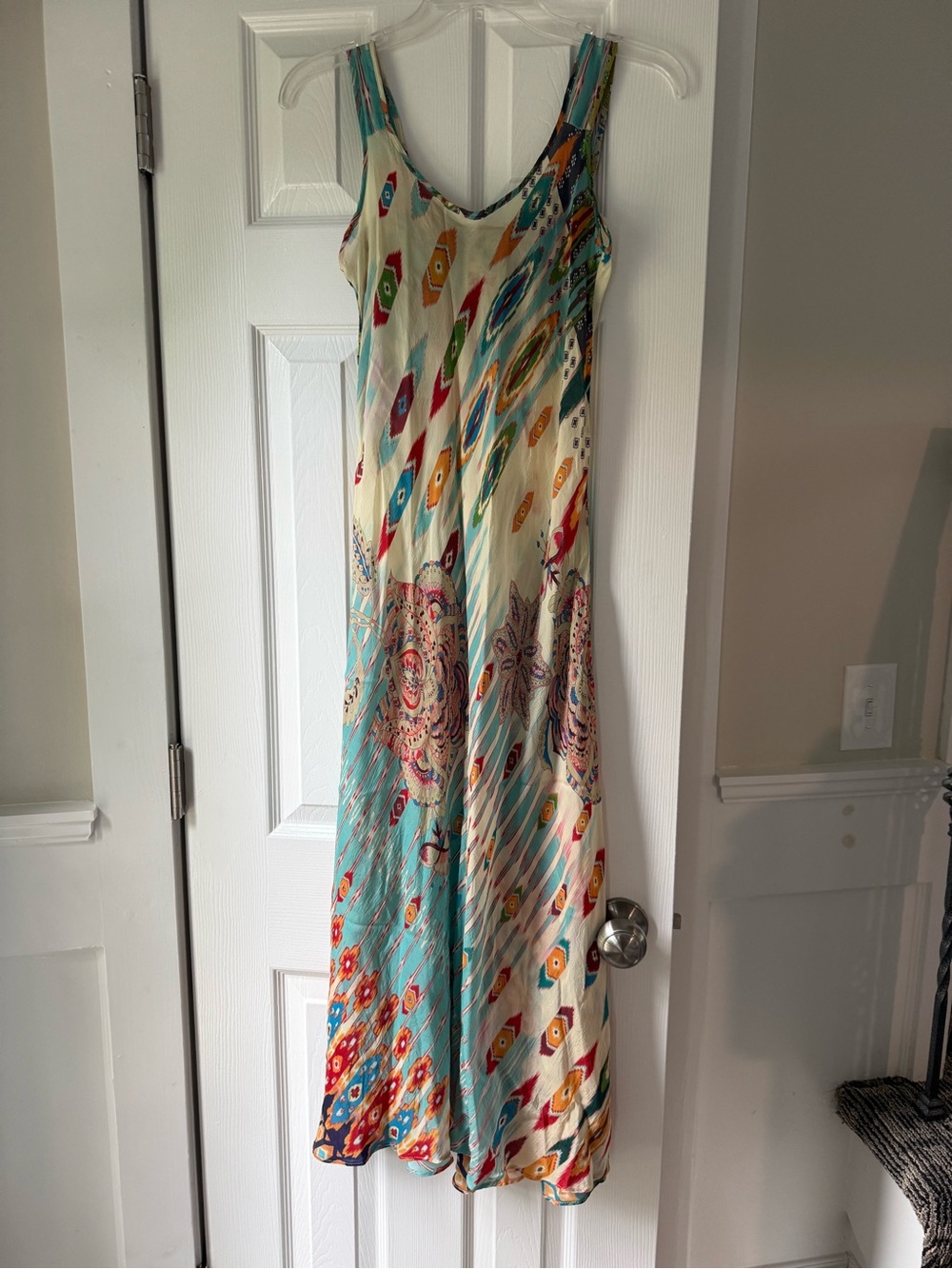 Johnny Was Maxi Sundress Multi print Flowy Size Medium EC2